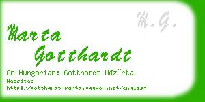 marta gotthardt business card